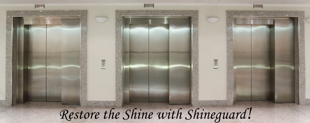 Metal repair and refinishing company. Elevator that shines after being restored by Shineguard.