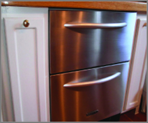 This is the after image for a stainless steel appliance repair.